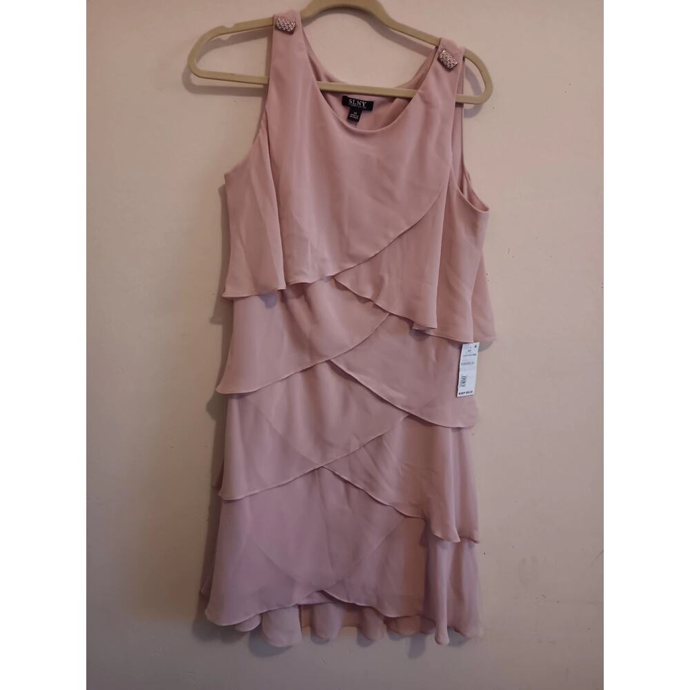 SLNY Dress Women’s 14 Layered Lagenlook Sleeveless Formal Capsule FlapperNWT $89